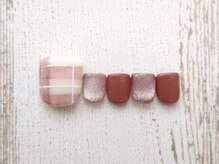 シキ 藤沢店(shiki)/FOOTチェックネイル ￥6800