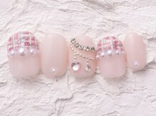 ネイルメゾン 渋谷店(NAIL MAISON)/ピンクツイードクリスマス¥7800