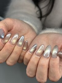 マグネットミラー2色ネイル