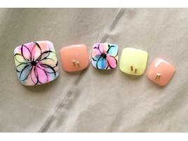 フラワーフットネイル♪