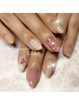 ネイルアンドビューティーサロン クリア(CLEAR)/押し花ネイル