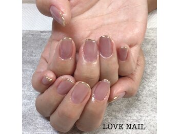 ラブネイル(LOVE NAIL)/★ミラーフレンチ★