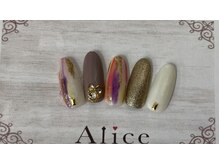 ネイルアンドアイラッシュ アリス(Alice)/デザインネイル￥8500（税込）