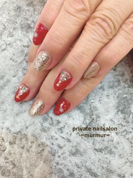 プライベート ネイルサロン マーマ(murmur)/クリスマスネイル
