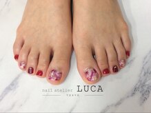 ネイルアトリエルカ(nail atelier LUCA)/W-257 シェラック大理石ネイル