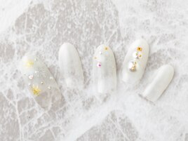 雪だるまネイル