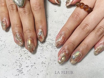 ラ フルール(La Fleur)/ニュアンスクリスマスネイル
