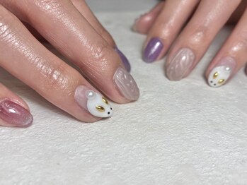 ティンク港南台 アイラッシュアンドネイル (Tink eyelash&nail)/パラジェル　ニットネイル