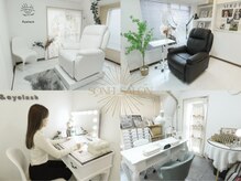 ソネル(SONEL)の雰囲気（白を基調とした店内☆ネイルの部屋は個室になっております！）