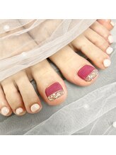 フット親指アート＋ワンカラー