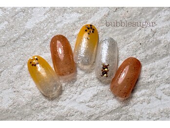 バブル シュガー バイ ネイルクローネ(bubble sugar by.nail crone)/みかん氷ネイル
