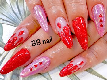 ビービーネイル(BB)/ラメとミラーでキラキラネイル