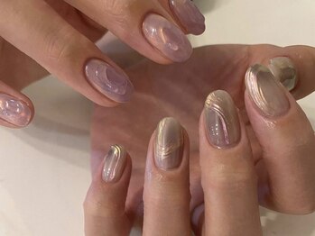 アイネイルズ 天神今泉店(I-nails)/【misa.s】ちぐはぐニュアンス