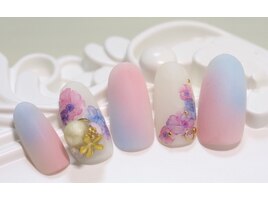 春ネイル　フラワー