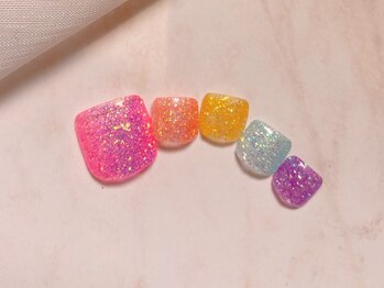 ルームヘアネイル 曙橋店(Room hair nail)/レインボーフットネイル