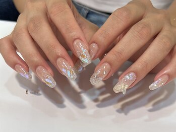 アイネイルズ 四条河原町店(I-nails)/うるうる蝶々オーロラストーン