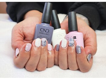 チェック&ニットネイル