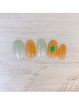 ネイルアンドまつ毛エクステ ルーナ イオン多摩平の森店/アースカラーネイル