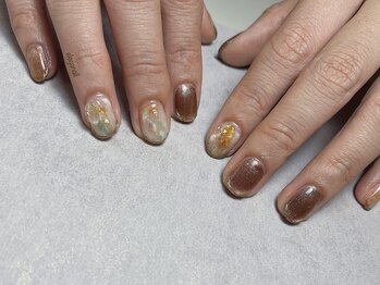 エレガネイル(elega nail)/マグネット×ブライダルネイル