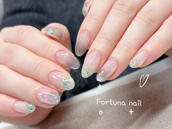 フォルトゥーナ 神田(Fortuna)/ドライフラワーネイルデザイン