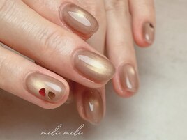 シンプルハートネイル