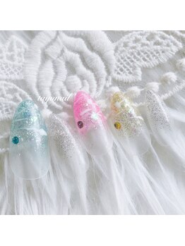 たゆ ネイル(たゆnail)/ラメグラお祭りヨーヨーネイル