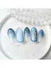 【期間限定！】夜空に花火マグネットネイル！8月のキャンペーンネイル￥7150 
