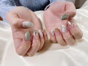 キキネイル たまプラーザ店(kikinail)/3月定額B マーブルネイル