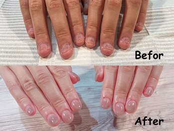 ドレスアップアイズ アンド ネイル(Dress Up Eyes & Nail)の写真/自爪ピカピカ★ケア¥3850～★セミナー講師を務めるネイリストがお客様のお悩みに合わせた施術を行います