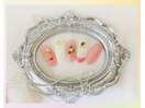押し花主役のニュアンスネイル