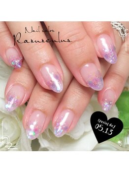 ラナンキュラス(Ranunculus)/キラキラ☆キャンディーNail