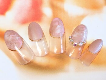 エムネイル(M Nail)/バルーンフレンチ(マーブル)