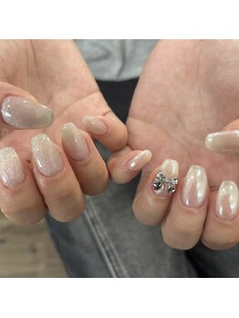 アイシャル(AISHARE)/mirror nail × magnet nail