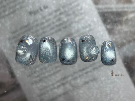 マグネット薔薇ネイル