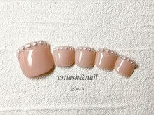 エストラッシュアンドネイル 銀座店(est lash&nail)/フットパールフレンチネイル