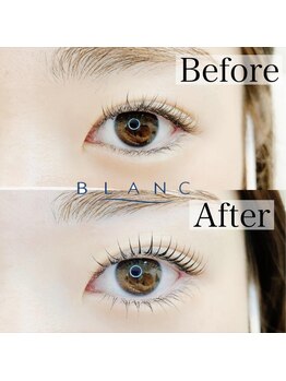 アイラッシュサロン ブラン 名古屋パルコ店(Eyelash Salon Blanc)の写真/【上下まつげの絡まり/逆まつげのお悩み解消】下まつげパーマでぱっちり目元!瞼やまつげに合ったデザイン◎