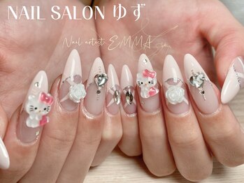 ゆず/キティーちゃん/フレンチ/ピンク