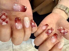 チェック　グラデーション