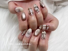 *ガーリー チェック マグ クマ*