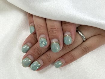 ディーネイル 池袋(D-nail)/【森】ターコイズ ニュアンス