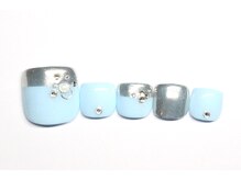 ネイルサロン アテナ(Athena)/持ち込みアート/ミラーフレンチ