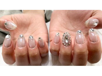 ネイル シスター(nail sister)/キラキラシルバーネイル