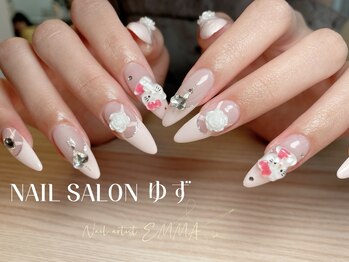 ゆず/可愛ネイル/ピンク/つけ放題