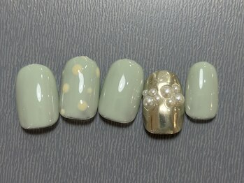 アイ ネイルズ 天神店(I nails)/個性派ミラードット　￥7000