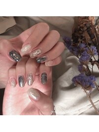 ニュアンス、くすみグリーン