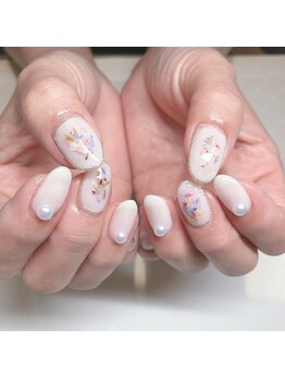 ネイルサロン マハロ 横浜四季の森フォレオ店(Nail Salon Mahalo)/押し花ネイル