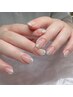 上品な美しさ★ガラスフレンチネイル　　　　.再来¥9000→新規8000