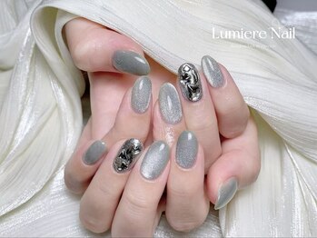 ルミエール ネイル モンナカ(Lumiere Nail Monnaka)/オンブレフレンチ/冬ネイル