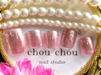 ネイルアンドアイラッシュスタジオ シュシュ(chouchou)/フットネイルミラーネイル