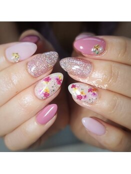 ネイルアート エクリ(Nail Art:Ecrit)/【押し花ネイル】